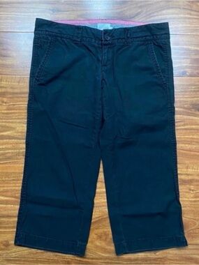 Vintage Tildon Juniors 90's Black Chino Lowrise Capri Pant Size 9 Casual Beach
